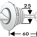 Водоотлив с пробкой из полиамида отверстие 25 мм с защитой от потери пробки, Osculati 18.346.10