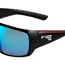 Спортивные очки LiP Cloud9 / Matt Black - Red Stripe / PC / Zeiss ML Blue Mirror Smoke