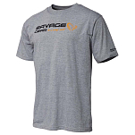 Savage gear 73651 Футболка с коротким рукавом Signature Logo Серый Grey Melange L