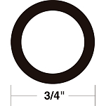 Taco metals 236-V120005BKA501 Рельс из нержавеющей стали Черный Black 3/4´´ 