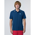 North sails 692452-0787-XXL Поло с короткими рукавами Collar W Striped In Contrast Голубой Dark Denim 2XL