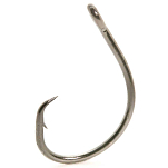 Mustad DUPLI-145879 39940NP Tuna Circle Крюк Серебристый Black Nickel 4/0 