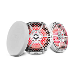 Динамики двухполосные DS18 NXL-8M/WH Ø203мм 35Гц—23кГц 125-375Вт 4Ом IP65 светодиодная RGB-подсветка литой полипропилен с сеткой из нержавеющей стали AISI316 белые