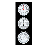 Autonautic instrumental EGC Atlantic Series Панель метеостанции из хромированной латуни Black / Silver 95 mm