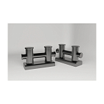 Кнехт швартовый двойной 7ФТ 1Б ГОСТ 11265-73 Ø70 310х135х140мм из сварного чугуна