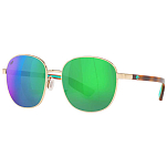 Costa 06S4005-40050255 Зеркальные поляризованные солнцезащитные очки Egret Shiny Gold Green Mirror 580P/CAT2