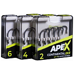 Рыболовный крючок RidgeMonkey Ape-X Continental 2XX RMT249 №4 10шт/уп цвет Black Nickel из сверхпрочной японской углеродистой стали 2XX 80