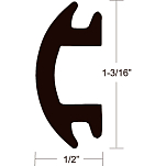 Taco metals 236-V124144BKA501 Виниловая вставка 15.25 m Черный