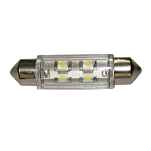 Лампочка светодиодная Lalizas 71227 для навигационных огней холодный белый свет 2х4 светодиода 39 мм свечение на 360° 12 В T11 SV8,5-8