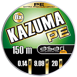 Asari LAK810040 Kazuma 8X PE 100 M Линия Зеленый  Green 0.400 mm 