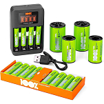 Gp batteries GD134 Peakpower Super Fast Зарядное устройство для аккумуляторов 8 единицы Бесцветный Multicolor