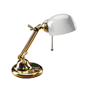 Купить Лампа настольная Foresti & Suardi Porto Recanati 3102.BCO E27 230В 100Вт 500мм из белого стекла и латуни 7ft.ru в интернет магазине Семь Футов