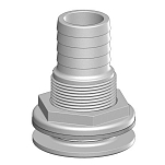 Trudesign TRU90434 1 1/2´´ BSP Сквозной корпус с рифленой резьбой White 38 mm