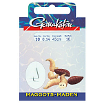 Gamakatsu 140143-01000-00014-00 Booklet Maggots 1010B Палатка Крюк 0.140 мм 60 см Коричневый Bronze 10 