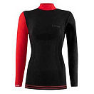 Купить Lenz 244-20-XS Футболка с длинным рукавом и высоким воротом Merino 6.0 Черный Black / Red XS 7ft.ru в интернет магазине Семь Футов