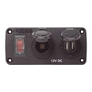 Купить Blue sea systems 4363-BSS Панель USB и розетка H2O 4363 Black 57.15 x 125.48 x 64.26 mm 7ft.ru в интернет магазине Семь Футов