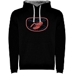Kruskis SU1067040258C072 Толстовка с капюшоном Fresh Lobster Two-Colour Черный Black / Grey XL