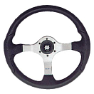 Купить Uflex 216-NISIDABP Nisida Wheel Серебристый  Black / Polished Aluminum 351 mm 7ft.ru в интернет магазине Семь Футов