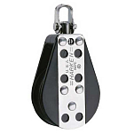 Harken 001 2.25´´ Одиночный шкив Черный Black / Silver