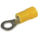 Seachoice 50-60711 Кольцевая клемма с виниловой изоляцией Желтый Yellow 6.3 mm-100 Pcs 