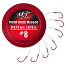 Купить Magic trout 4727003 Trout Maggot Связанные Крючки 70 см Бесцветный Silver 8  7ft.ru в интернет магазине Семь Футов
