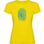Kruskis 11502302ms199 Футболка с коротким рукавом Angler Fingerprint Yellow 30x25x2