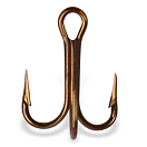 Купить Mustad 3551-BR-10-T10 T10 Тройной Крючок Золотистый Bronze 10 7ft.ru в интернет магазине Семь Футов