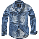 Купить Brandit 4020-62-S Рубашка с длинным рукавом Riley Denim Голубой Denim Blue S 7ft.ru в интернет магазине Семь Футов