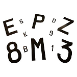 Euromarine 041134 Z Пластиковые наклейки с буквами  Black 40 mm