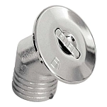 Plastimo 420024 45° Хромированный наполнитель топливной палубы Silver 56 mm