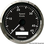 Speedometer w/GPS compass black/glossy, 27.780.03