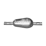 Алюминиевый каплевидный анод Tecnoseal 00351-1AL 135x87x35мм с болтовым креплением 250x25x5мм