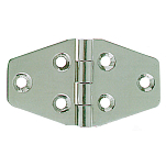 Forniture nautiche italiane 4949202 40x68x1.5 mm Шестигранный шарнир из нержавеющей стали Золотистый Silver