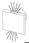 SQUARE built-in courtesy blue light up/downward, Osculati 13.188.33