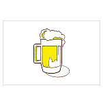 Флаг "Пьем пиво" Adria Bandiere 27B83 20х30см