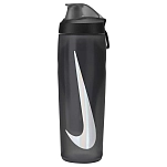 Nike N100766805424 Refuel Locking Lid 24oz/700ml бутылка Серебристый Grey / Black / Silver