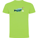 Kruskis CA65500128K192 Футболка с коротким рукавом Made In The USA Зеленый Light Green S