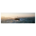 Постер Шторм у мыса Мистраль "Coup de Mistral force 10" Жиля Мартен-Раже Art Boat/OE 339.03.355MC 33x95см в коричневой рамке с веревкой