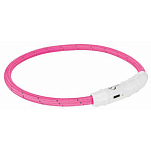 Trixie 12708 Flash Usb Воротник Розовый  Pink 65 cm
