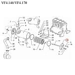 Крышка теплообменника Vetus VFP01532 для двигателей VF4.140/VF4.170/VF5.220/VF5.250