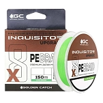 Golden catch 4139051-unit Плетёная леска Inquisitor PE X8 Upgrade 150 m Lime Green 15x10x5 0.104 mm