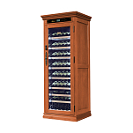 Винный шкаф однозонный отдельностоящий Libhof Noblest NR-102 Red Cherry 750х680х1880мм на 102 бутылки из красной вишни с белой подсветкой