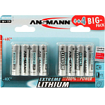 Ansmann 1512-0012 Экстремальный литий AA Mignon LR Аккумуляторы Серебристый Silver