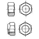Гайка шестигранная из нержавеющей стали Lalizas 11365 DIN 934 / ISO 4032 M10 10 мм 3 штуки/блистер