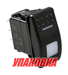 Переключатель трехпозиционный (ON)-OFF-(ON) 12В/20А 7р с подсветкой (упаковка из 50 шт.) Marine Rocket 4620136057592_pkg_50