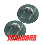 Кольцо D-образное двойное, малое, с зеленой накладкой, 2 шт (упаковка из 10 шт.) Sun Selection SSCL00045006-4_SET2_pkg_10