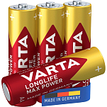 Varta 38443 Longlife Max Power Mignon AA LR06 Аккумуляторы Голубой Blue