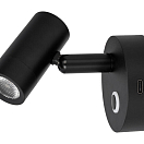 SEATEC Светодиодная лампа для чтения с сенсорным переключателем и портом зарядки USB-C / черная