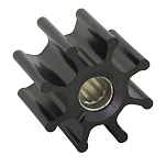 Импеллер со шлицами Johnson Pump 09-1028S-9 Ø65x50мм вал Ø16мм 8 лопастей из чёрного маслостойкого нитрила