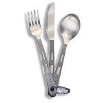 Optimus OM8016286 Столовые приборы из титана 3 Куски Серебристый Silver